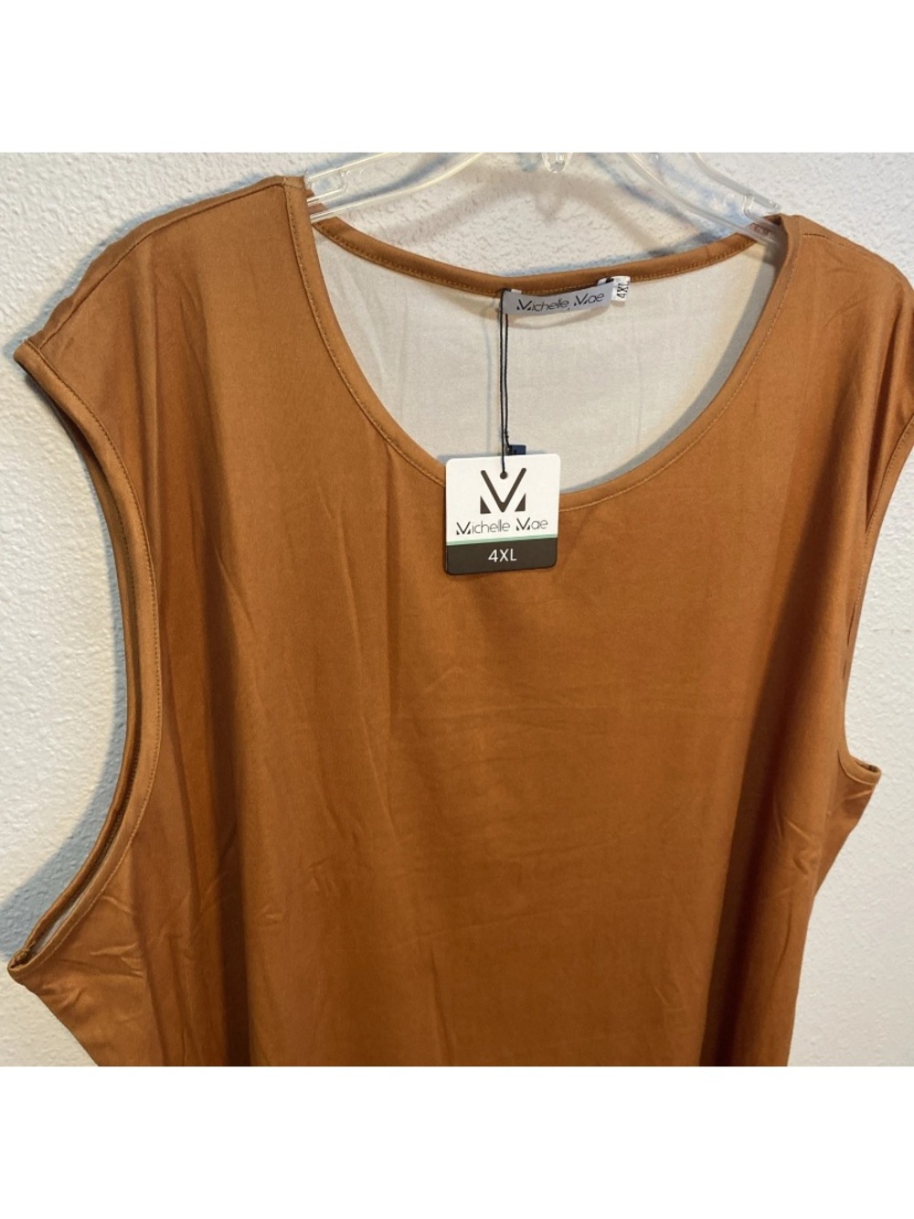 Michelle Mae Tank Top Womens 4XL Rust Sleeveless Tanktop Shirt (Second of 2)